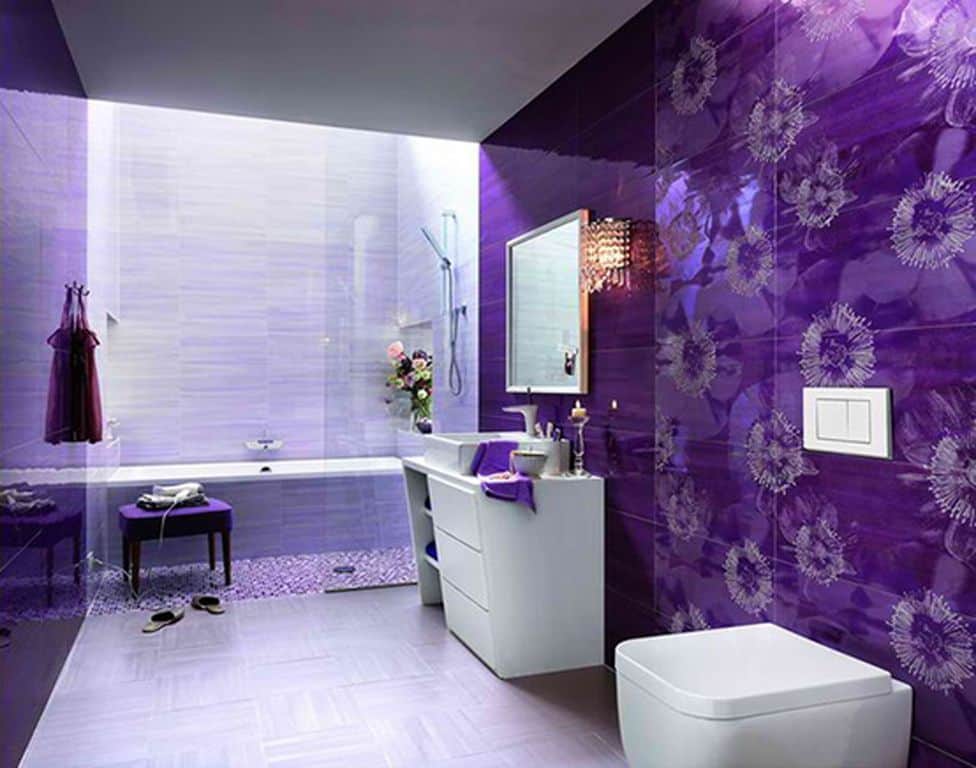 Purple Porcelain tiles